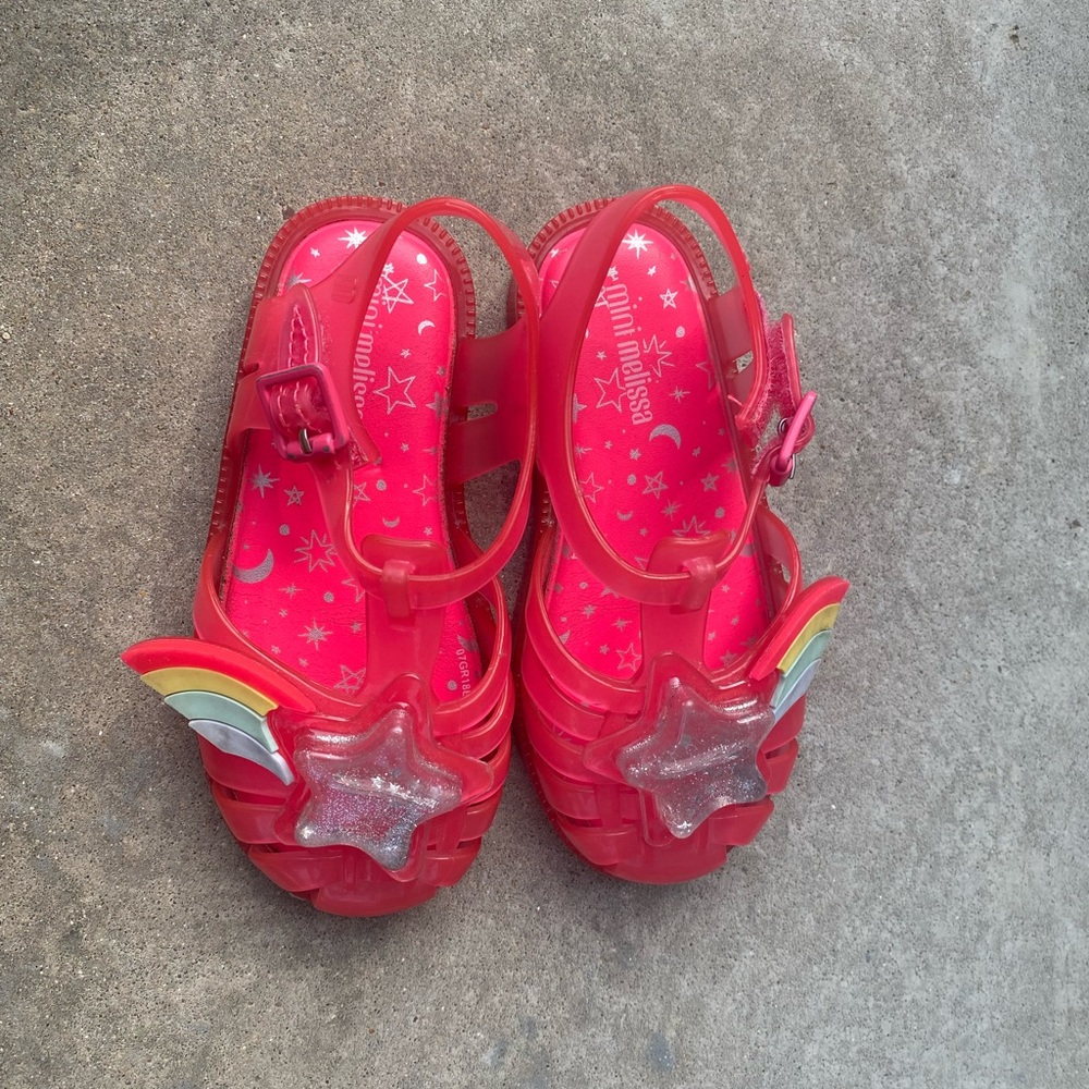 Hot pink Shooting Star Mini Melissa Size 9
